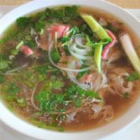 #8 - Pho Tai Sach -  Noodle Soup With Eye Round Steak and Tripe · 
