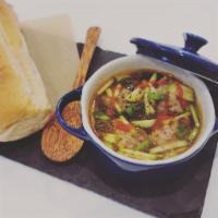 Meatball stew · Traditional stew from Nha trang, served with vegetables and toasted baguette