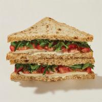 Cheddar & Tomato Sandwich · Sliced Wisconsin Cheddar topped with tomatoes, mesclun, and a dash of whole grain mustard ma...