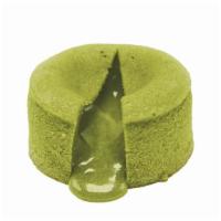 Green Tea Fondant · Warm and moist matcha cake with a core of rich, creamy green tea filling. 