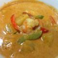 39. Prawns Pineapple Curry · Prawns cooked in coconut milk, red curry paste, pineapples and bell peppers. Spicy.JASMINE R...