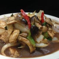 28. Pad Krapraw · Choice of protein sauteed with mushrooms, bell peppers, onions and fresh Thai basil.
JASMINE...