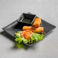A2. Vietnamese Egg Roll  · 2 pieces crispy fried roll with shrimp, pork, carrot, and taro served with fish sauce.