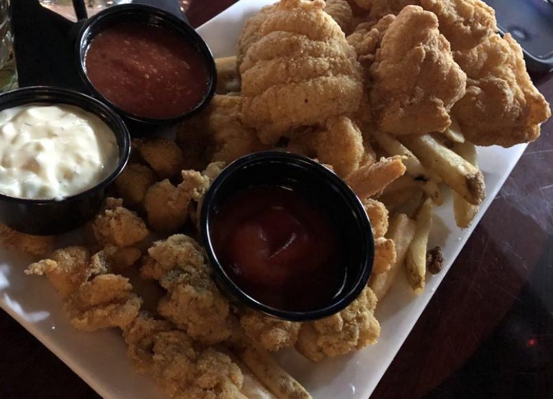 Seafood Platter · Crispy, buttermilk-battered catfish, shrimp, oysters, and crawfish tails. Served with crispy, seasoned french fries or homemade onion rings