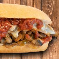 Grilled Chicken Parm · Chicken Parm the Cap's way. Grilled chicken with onions, mushrooms, sweet peppers, provolone...