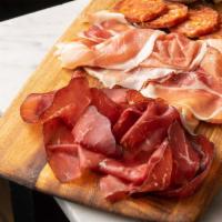 Salumi · Chef's selection of meats and cheeses. Served with honey and nuts.