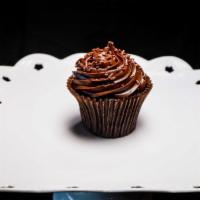 Classic Dark Cupcake · 1 chocolate cake with chocolate buttercream icing.