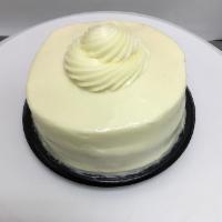 Classic White  Mini Cake · Vanilla cake topped with vanilla buttercream icing.