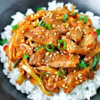P2. Hot and Spicy Pork · Served spicy.

