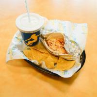 Kids Taco · Includes chips and drink.
