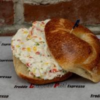 Bagel with Vegetable Cream Cheese · Finely chopped fresh vegetables mixed with cream cheese