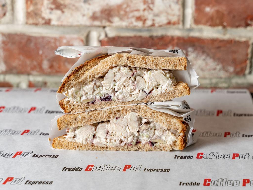 Cranberry Chicken Salad Sandwich  · Traditional Chicken Salad mixed with Cranberry, Walnuts, and Honey.