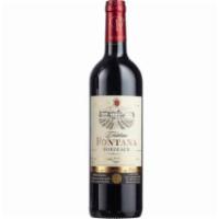 Chateau Fontana Bordeaux - France, 750 ml.  · Must be 21 to purchase. 13.00% ABV. Full-bodied, very dry, some oak, lots of dar cherry, bol...