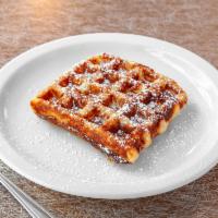 Liege Waffle · Caramelized sugar outside and slightly doughy inside, this waffle is a wonderful snack.