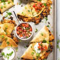 Cheese Quesadilla · Flour Tortilla filled with mixed cheese, pico de gallo and sour cream