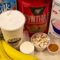 1. Anna Banana Protein Smoothie · 24 oz. of banana protein, vanilla yogurt, almond milk, almonds and cinnamon.