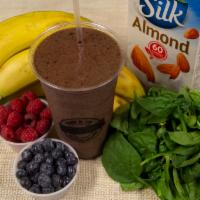 6. The Antioxidant Green Smoothie · 24 oz. of spinach, blueberries, raspberries, banana, berry puree and almond milk.