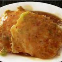 Carb meat egg foo young · 