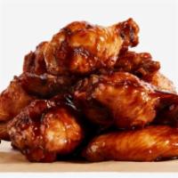 Hickory Smoked BBQ Chicken Wings  · 6 Pieces | Served With Blue Cheese Or Ranch Dip 