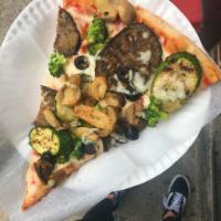 Giardiniera Pizza · Roasted peppers, zucchini, eggplant and mushrooms.