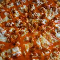 Buffalo Chicken Pizza · Shredded chicken, Buffalo sauce and mozzarella cheese.