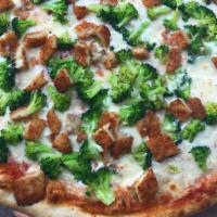 Chicken and Broccoli Pizza · 