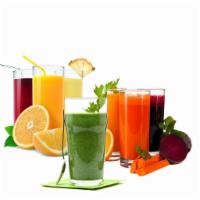 Jugos Naturales · natural fruit, blended in water or milk,
* orange extract
* extract of beet
* carrot extract