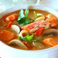 35. Tom Yum Noodle Soup · Spicy.