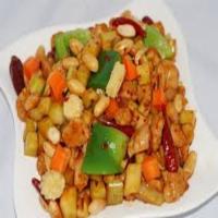 40. Kung Pao Chicken · Served with white rice. Spicy.