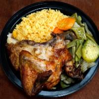 2 Piece Chicken Breast and Wing Meal · Served with 2 sides: mashed potato, rice or vegetables.