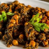Chana Saag · Chick peas and spinach. Vegan and gluten free. 