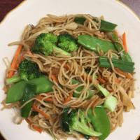 Hibachi Stir-fried Noodle with Vegetable  · Carrot, Cabbage, Onion, Scallion, Broccoli