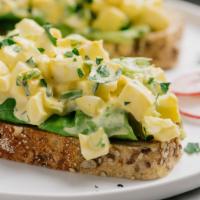 Egg Salad Sandwich  · Chopped eggs that have been mixed with seasoning and mayo.