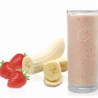 Strawberry Banana · Original frozen yogurt with non-fat milk, strawberries, banana and strawberry puree.