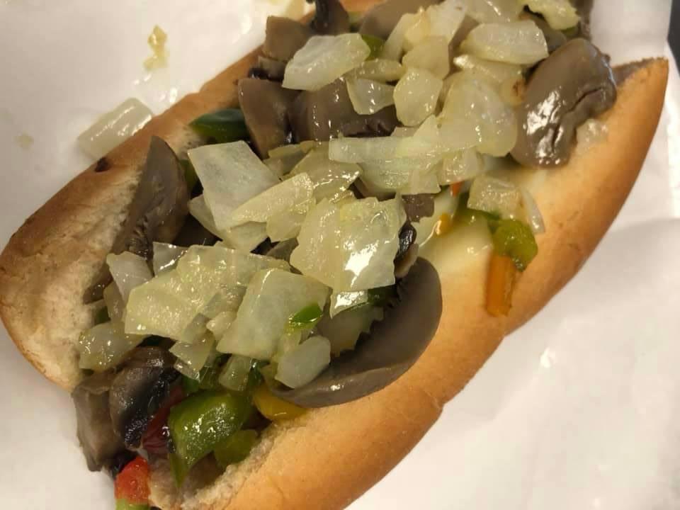5. Philly Dog · Grilled onions, provolone cheese, jalapeno peppers, mushrooms.