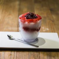 Strawberry Bingsu · Iced parfait.