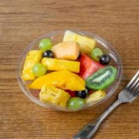 Fruit Salad · Mangos, strawberries, watermelon, pineapple, grapes, and kiwi. Brazilian-style fresh salads.