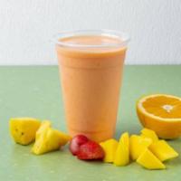 Tropical Smoothie · Mango, strawberry, pineapple, and Orange