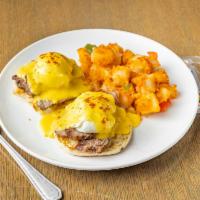 Eggs  Benedict  · Toasted English Muffin, soft poached eggs & sirloin steak.
Served with homemade hollandaise ...