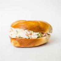 Vegetable Cream Cheese on a Bagel · 