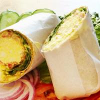 Egg Salad Wrap · Lettuce and tomatoes.
