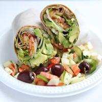 Avocado Wrap · Served with lettuce, tomatoes, and onions.