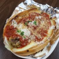 Meatball Hero · Meatball blend of beef, Italian sausage, Italian pork, marinara, provolone, and fresh parmes...