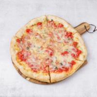 Danny's Pizza Pizzazz · Fresh tomato filets, olive oil, garlic and basil topped with mozzarella cheese.