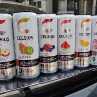 Celsius · - Essential Energy 
-Accelerates Metabolism 
-Burns Body Fat
-No High Fructose Corn Syrup
-N...