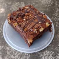 Chocolate Walnut Brownie · Chocolate Brownie, topped with Walnuts and Chocolate Drizzle