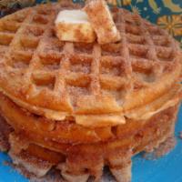 Churro Waffle · Churro Waffle with a scoop of Vanilla Ice Cream