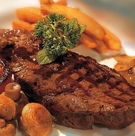 New York Strip Steak · 10 oz Grill steak with french fries & chimichurri