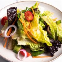 House Salad · Mix greens, carrots, watermelon radish, cherry tomatoes, red onions, cucumbers & lemon dress...