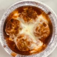 Meatball Parmigiana · Served with pasta or salad.
